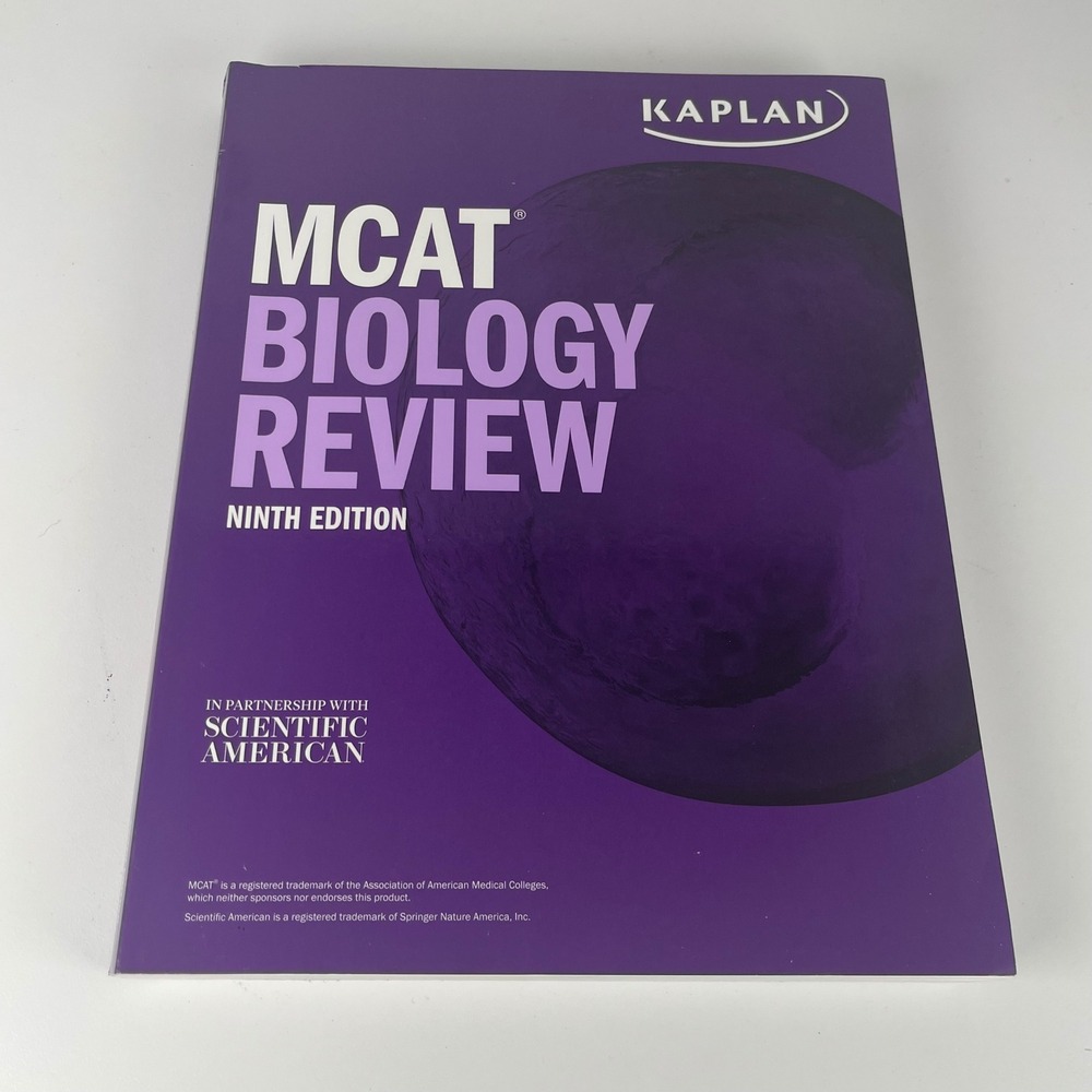 Kaplan MCAT Biology Review Ninth‎ Edition Scientific American Study Guide Book